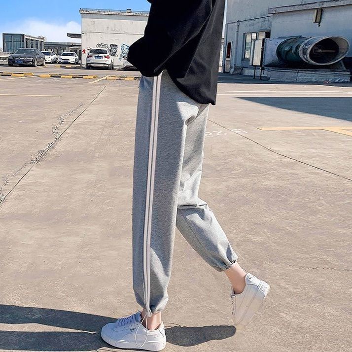 Quần Ống Rộng Lưng Cao Màu Xám Mới Dành Cho Nữ