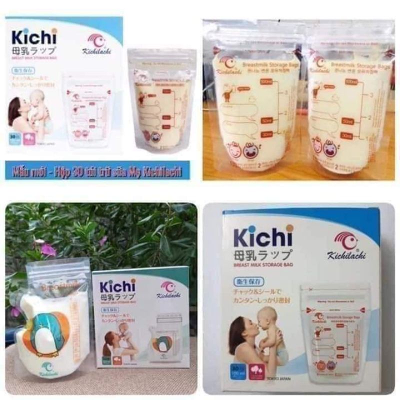 Túi Trữ Sữa KiChi 100ml 1 hộp 30 túi
