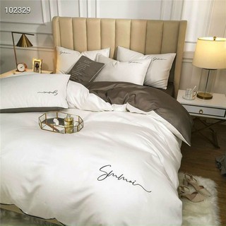 Set 5 món chăn trần bông ga gối tencel 40s sumoi - trắng
