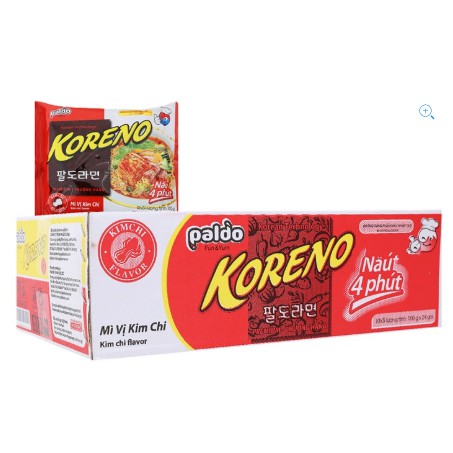 Thùng mì Koreno Kim chi gói 100g (24 gói)
