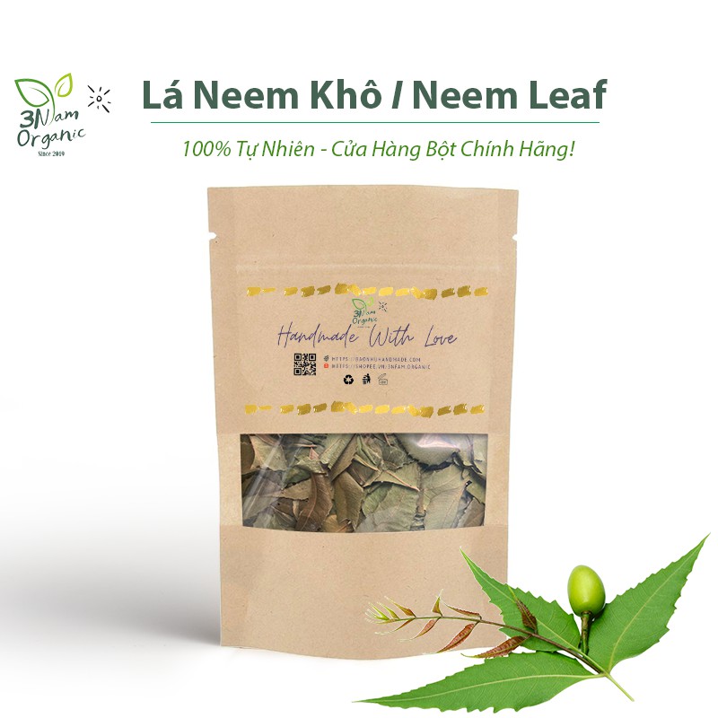 100Gr Trà Lá Neem Khô, Sạch