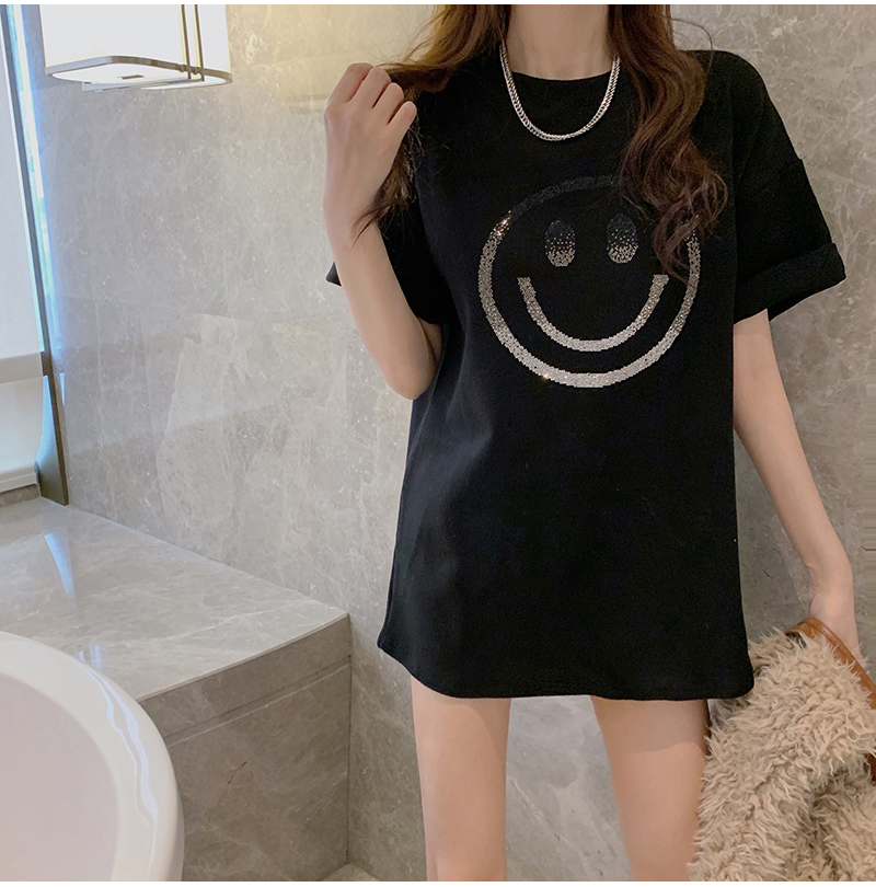 SUXI Áo Thun Nữ Tay Ngắn Dáng Rộng