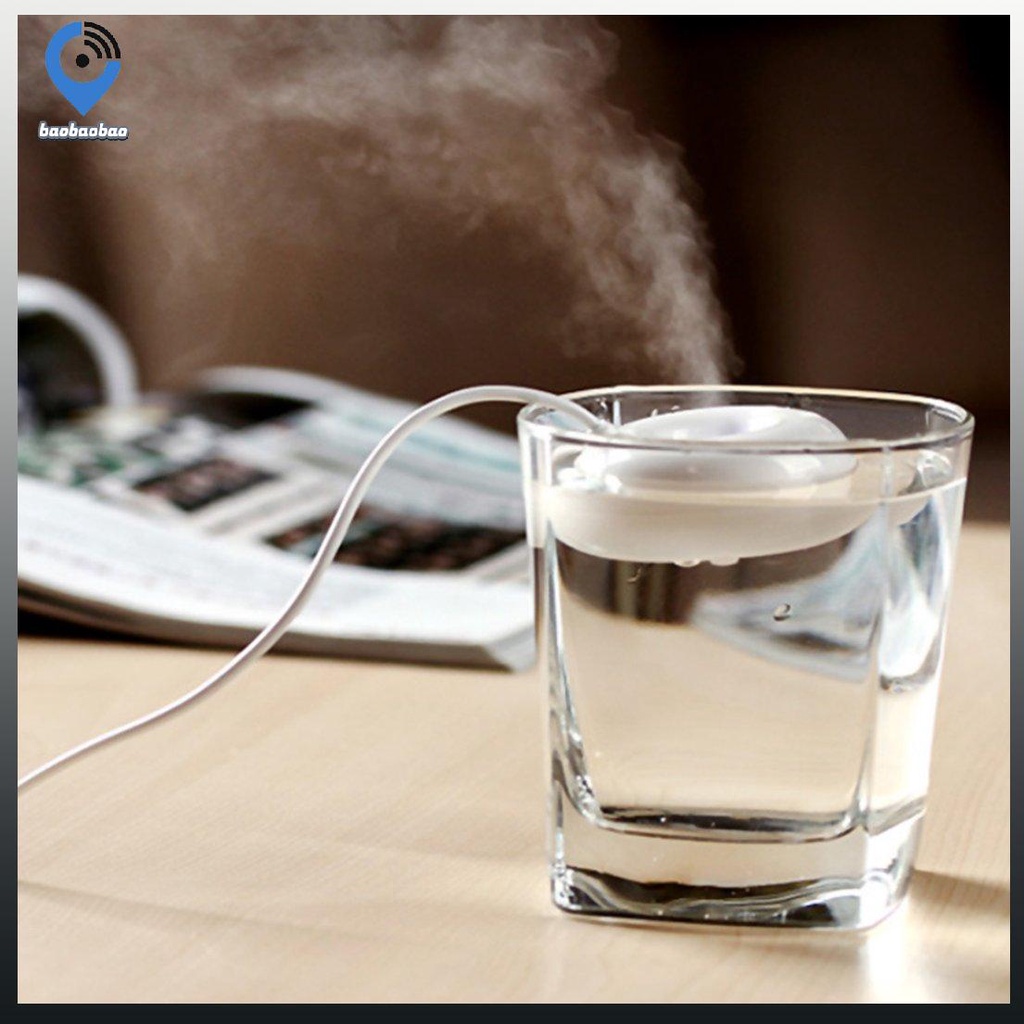Máy phun sương lọc không khí mini kết nối cáp usb thiết kế hình bánh donut dễ mang theo cho văn phòng
