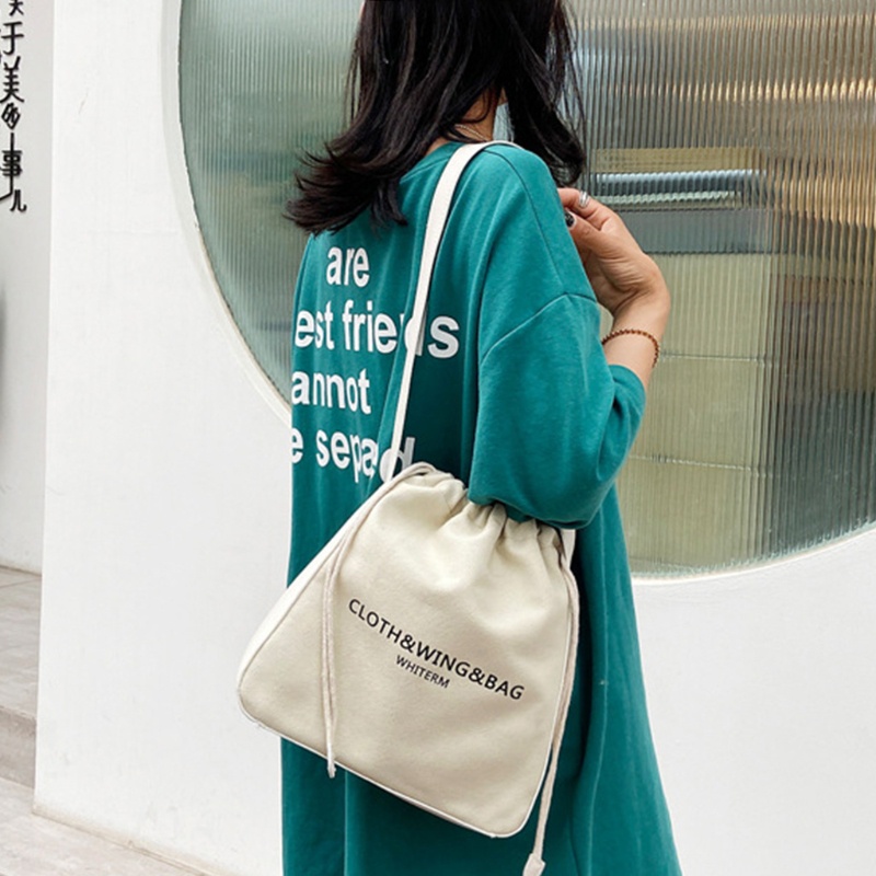 Túi Đeo Chéo Vai Bằng Vải Canvas Thời Trang Sành Điệu Cho Nữ