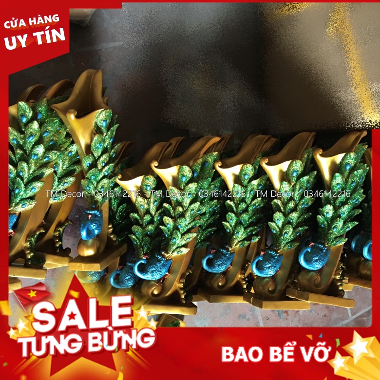 Bình cắm lông công phong thuỷ, bình hoa con công cắm lông công và hoa khô cắm ban thần tài thu hút tài lộc