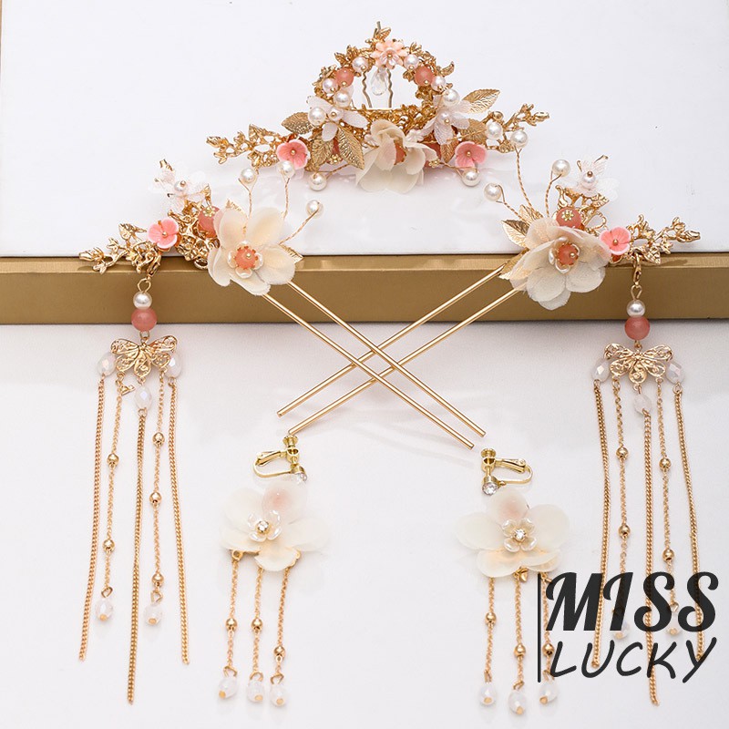 Set Phụ Kiện Thời Trang Phong Cách Trung Hoa Cổ Điển Xinh Xắn Cho Nữ