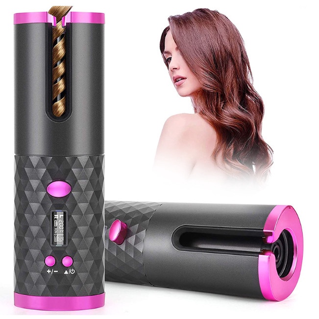 Máy làm xoăn tóc tự nhiên không dây, uốn tóc tự xoan, kiểu dáng hiện đại, sạc USB