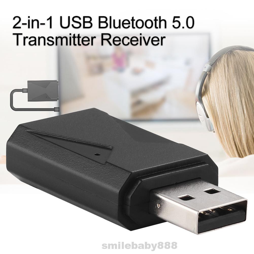 Practical Durable Stereo USB With Microphone Calling Fast Speed Bluetooth 5.0 Audio Transmitter Receiver