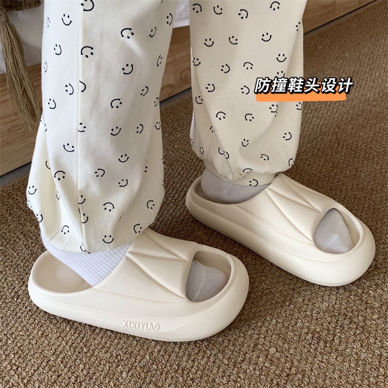 Jiashucheng Hàng Có Sẵn Dép Sandal Màu Trơn Chống Trượt Thời Trang Mùa Hè Cho Cặp Đôi