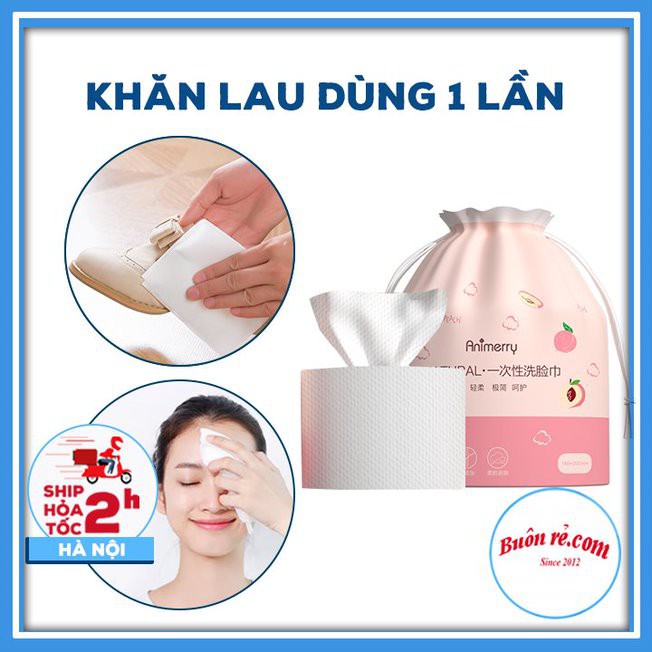 Khăn mặt khô dùng 1 lần tiện lợi - Khăn giấy lau, cuộn tẩy trang cotton đa năng dùng một lần tiết kiệm 01478