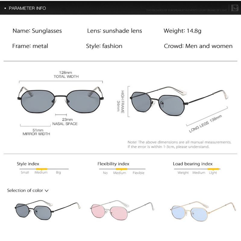 Women Sunglasses Tinted Color Lens Men Vintage Sun Glasses Female Eyewear Blue Sunglasses 8008