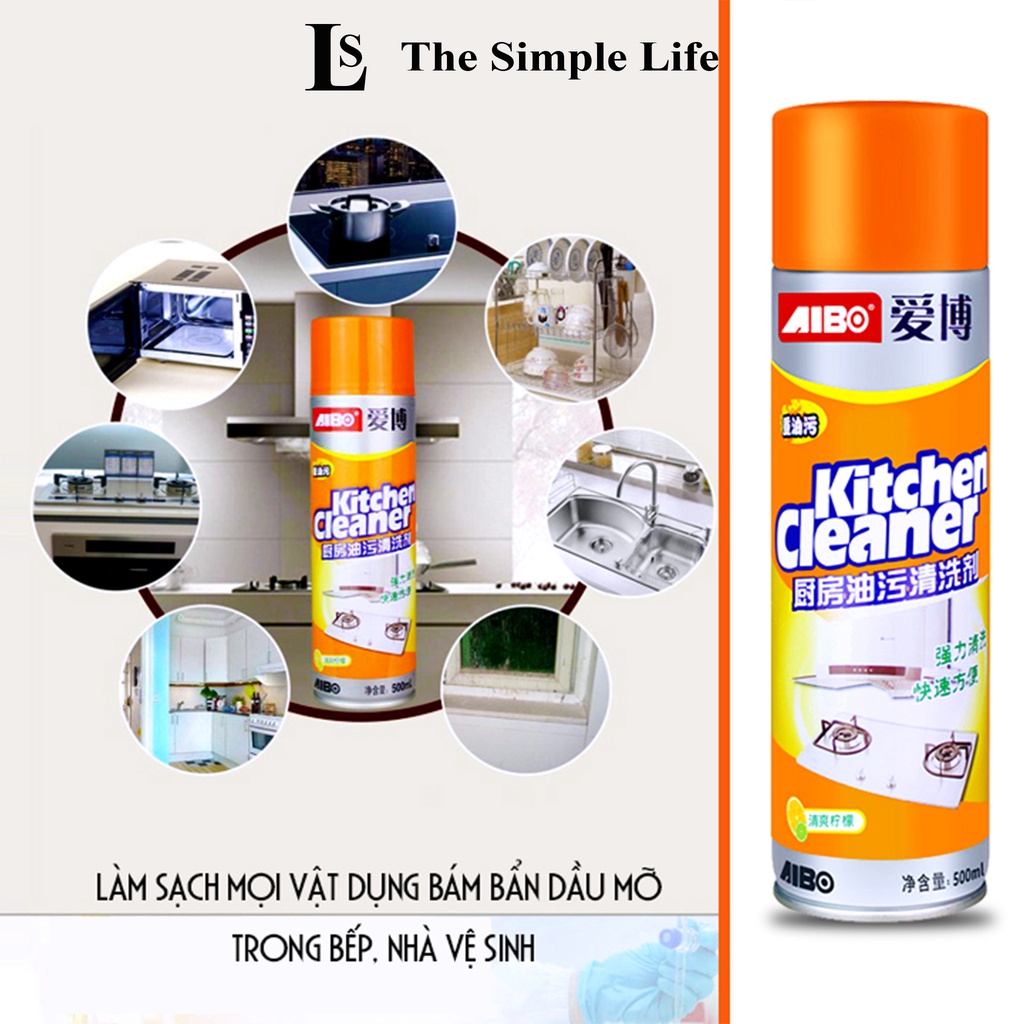 Bình xịt tẩy rửa nhà bếp, chai xịt bọt tuyến nhà bếp, nhà vệ sinh, tẩy sạch vết bẩn mùi thơm dễ chịu 500ml [CHÍNH HÃNG]