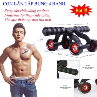 Con lăn tập bụng - con lăn tập bụng 4 bánh cao cấp