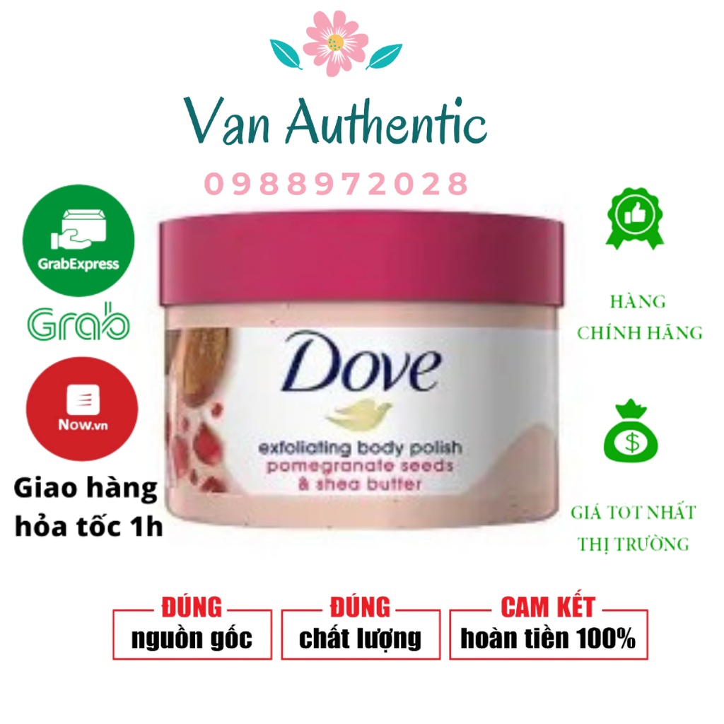 Tẩy tế bào chết toàn thân Dove Exfoliating body polish 298ml  hàng Mỹ