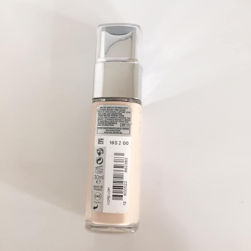 Kem nền mịn nhẹ dưỡng da dạng lỏng L'Oreal Paris True match Liquid Foundation 30ml