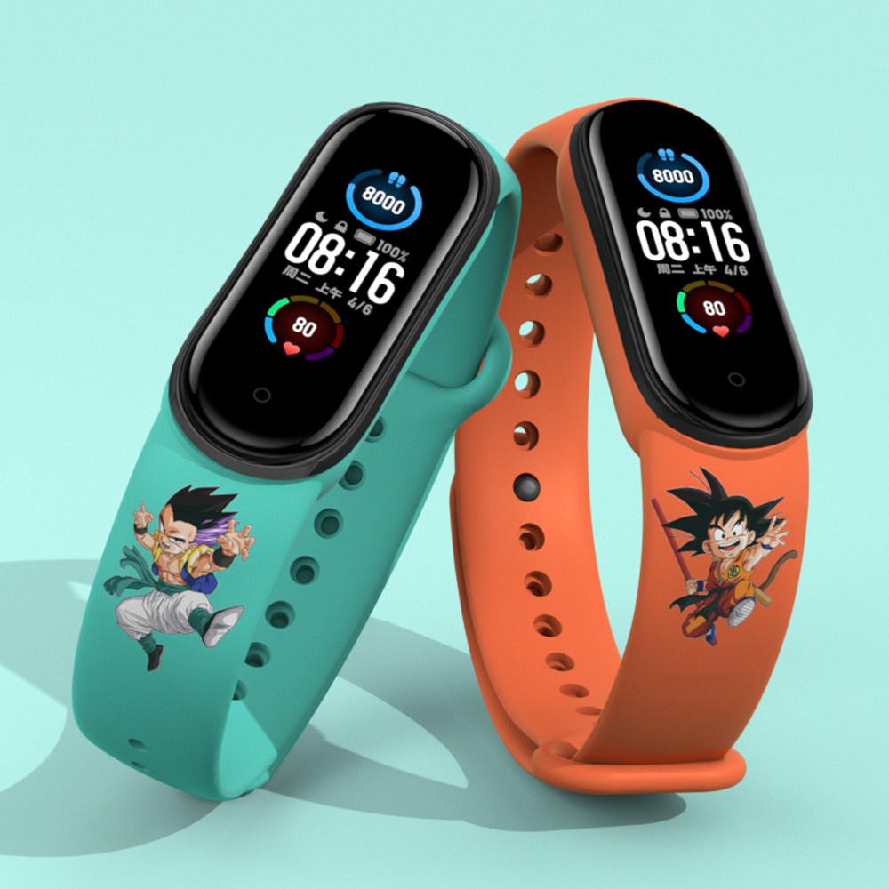 Dây đeo bằng Silicon thay thế thời trang cho đồng hồ thông minh Xiaomi Mi Band 6 5 4 3