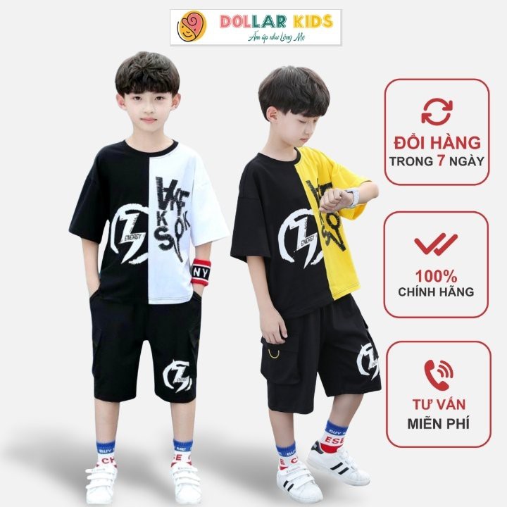 Đồ Bộ Bé Trai Dollarkids.Set Ba Lỗ, Quần Áo Cho Bé Trai từ 10kg - 46kg Mã D13_ISON