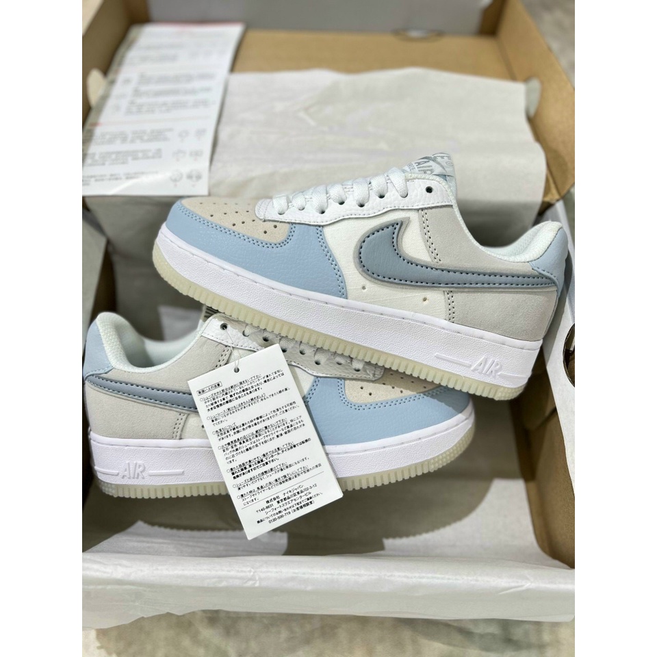 Siêu hot trend giày thể thao sneaker af1 xanh xám trắng da lộn mẫu af1 mới hot nam nữ ảnh thật tự chụp +freeship