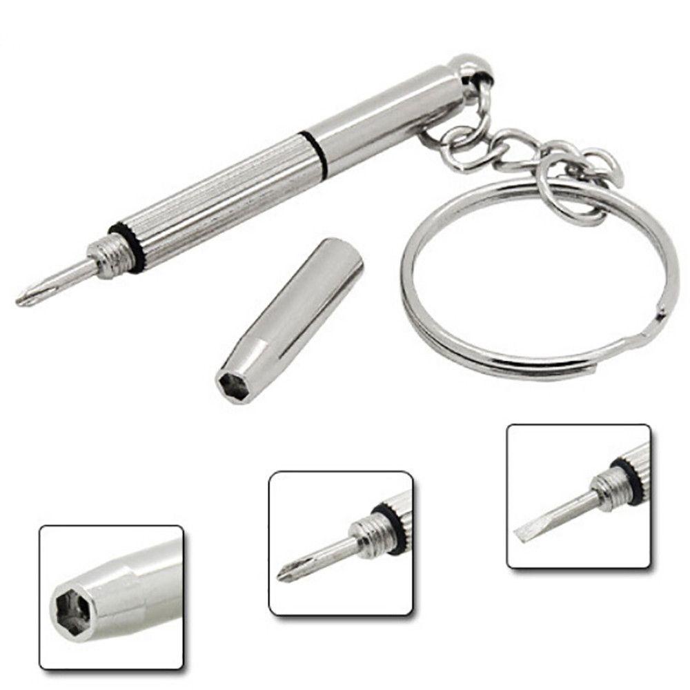 Tua vít 3 trong1 sửa mắt kính/ đồng hồ đa chức năng cầm tay mini dễ sử dụng dạng móc khóa