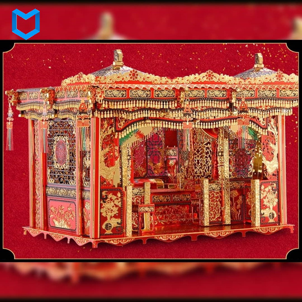 Mô Hình Kim Loại Lắp Ráp 3D Piececool Giường Cưới