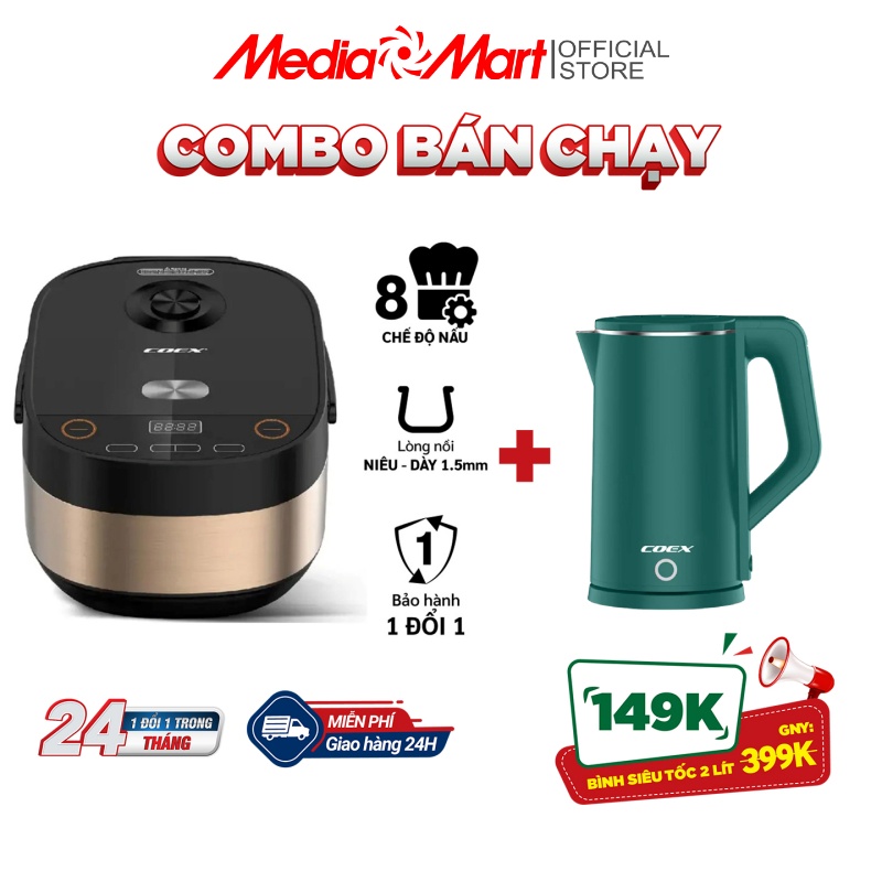 Nồi cơm điện tử 1.8L Coex CR-3453A