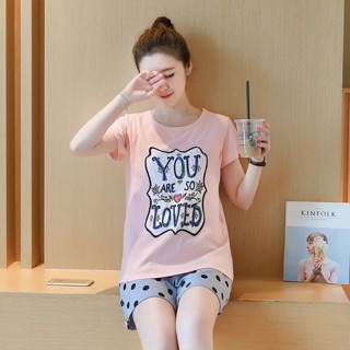 Set bộ bầu mặc nhà cotton co dãn