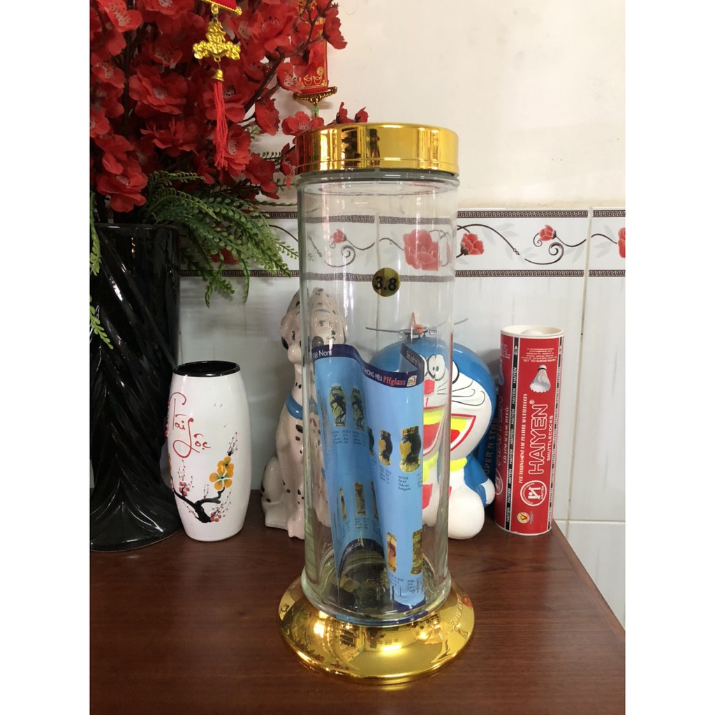 BÌNH THỦY TINH VÀ HŨ THỦY TINH NGÂM RƯỢU HS3.8L-THỦY TINH KHÔNG CHÌ- THỦY TINH BẮC HẢI