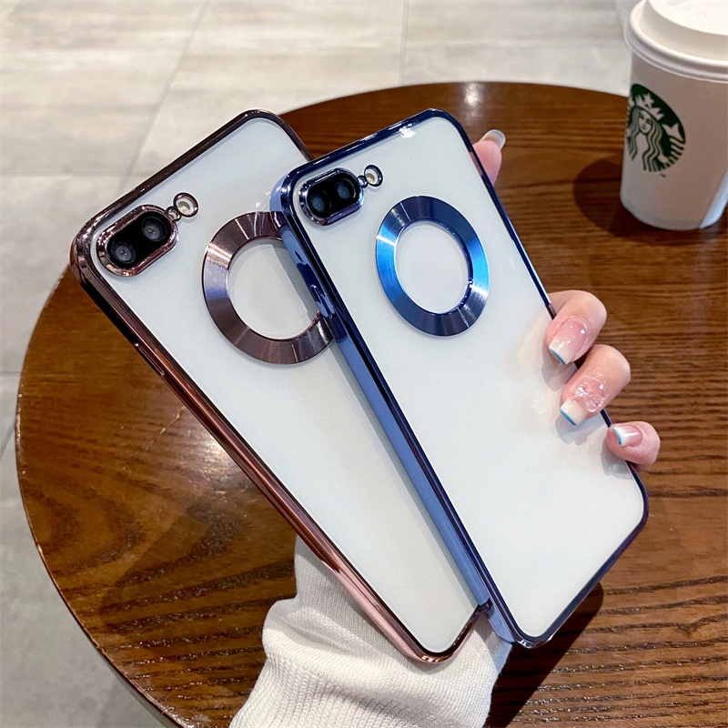 Ốp Điện Thoại Mềm Trong Suốt Viền Mạ Màu Xanh Lá Alpine Cho iPhone 7 8 Plus se 2020 2022 X XR XS MAX ip8