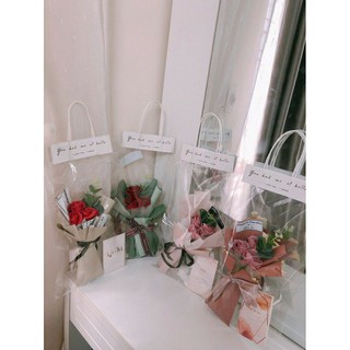 Túi nhựa đựng hoa trong suốt, túi đựng gấu bông  - Chỉ túi