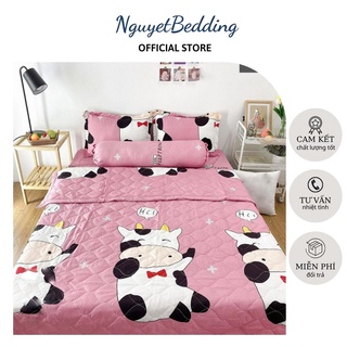 Set 5 món chăn hè ga gối - Kích thước đa dạng M2/M6/M8/2M2 - Nguyệt Bedding