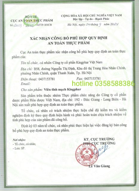 Viên tĩnh mạch Kingphar - giảm nguy cơ suy giãn, viêm tắc tĩnh mạch