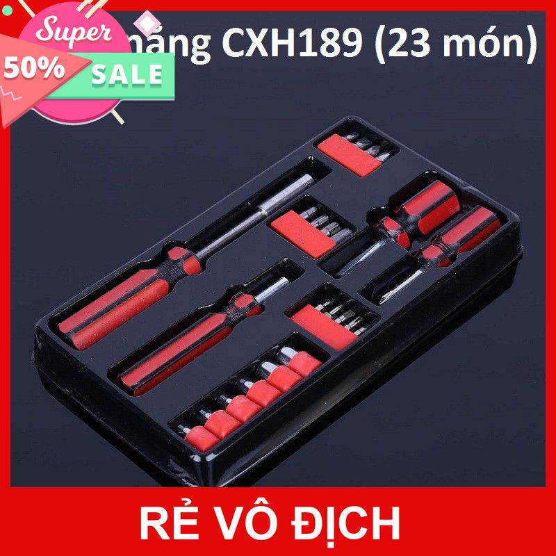 [XÃ KHO] BỘ VÍT SỬA CHỮA CXH-189 ĐA NĂNG (23 MÓN) [HCM]