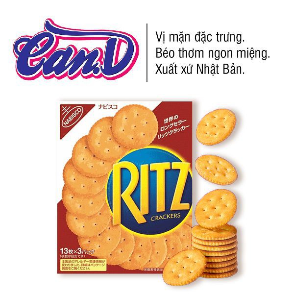 Bánh quy Ritz vị Bơ Mặn hộp 128gr (13 bánh x 3 gói)