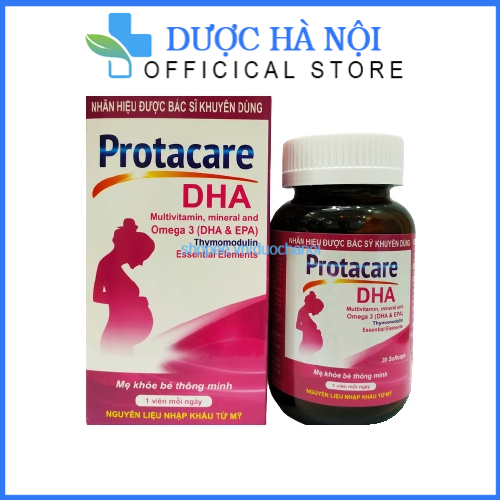 Viên uống sắt tổng hợp Protacare tốt cho bà bầu, tăng miễn dịch, bổ sung DHA - Hộp 30 viên