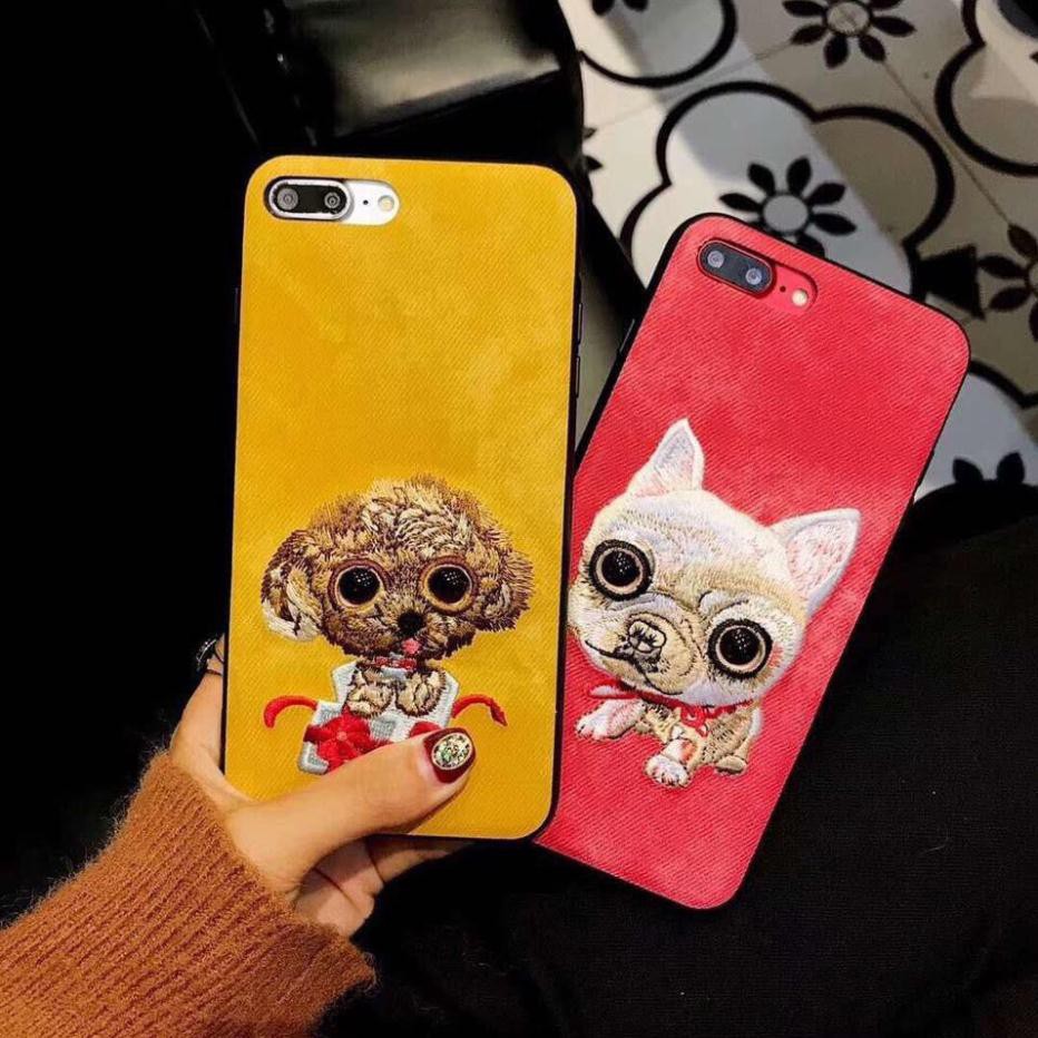 ốp thêu hình thú các đời Iphone