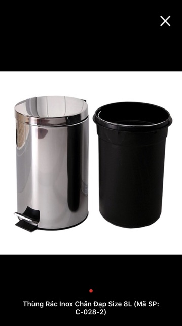Tổng kho Thùng rác inox 8L/5L, đạp chân inox, hàng cao cấp