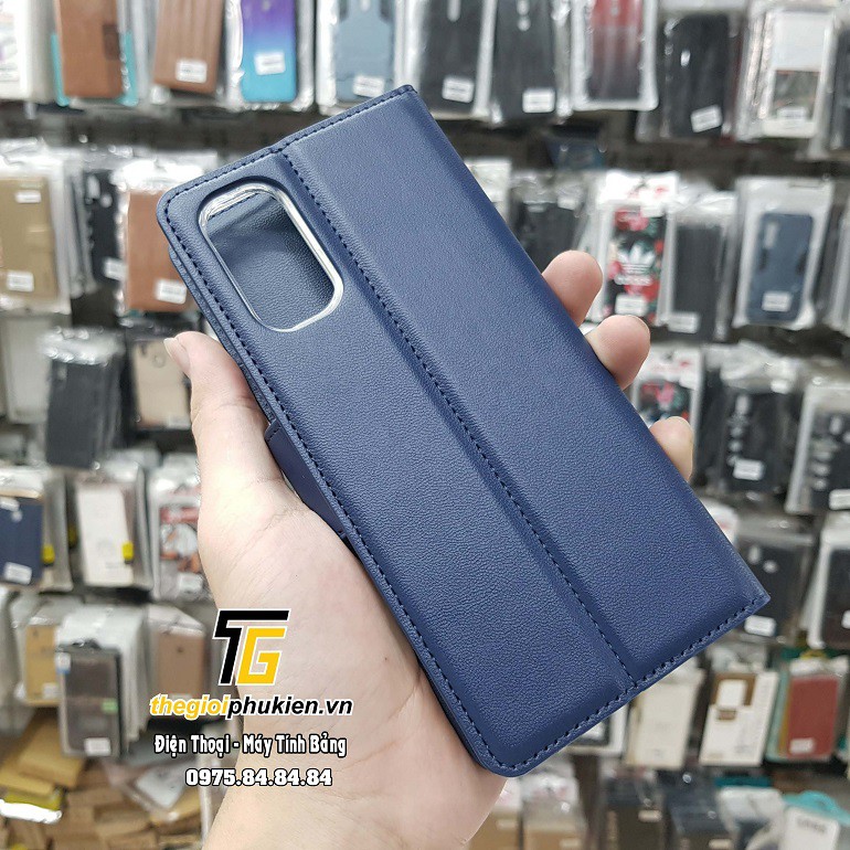 Bao da dạng ví OPPO Reno4, Reno4 Pro hiệu Hanman có quai cài | BigBuy360 - bigbuy360.vn