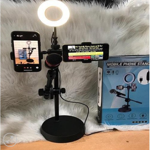 Đèn LiveStream để bàn 4 in 1