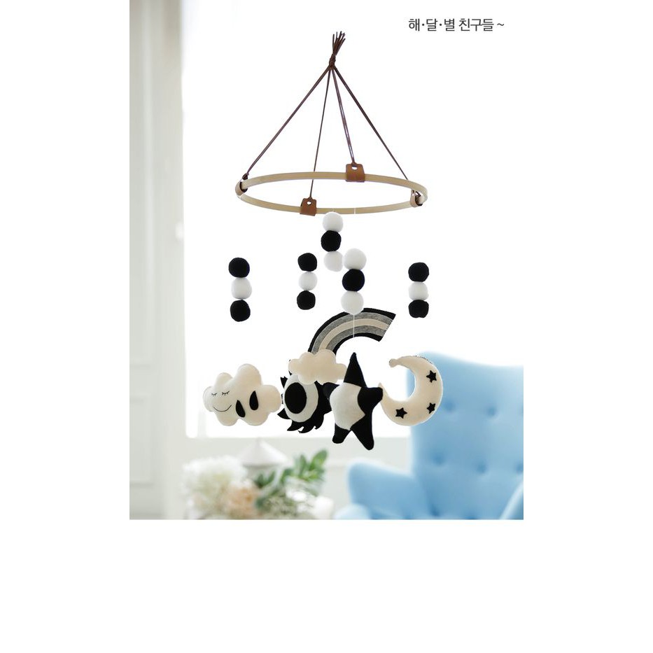 [ RẺ NHẤT SHOPEE ] Treo Nôi Đen Trắng Bộ Khung Kẹp Đồ Chơi Giáo Dục Sớm Montessori (Dành cho trẻ sơ sinh)