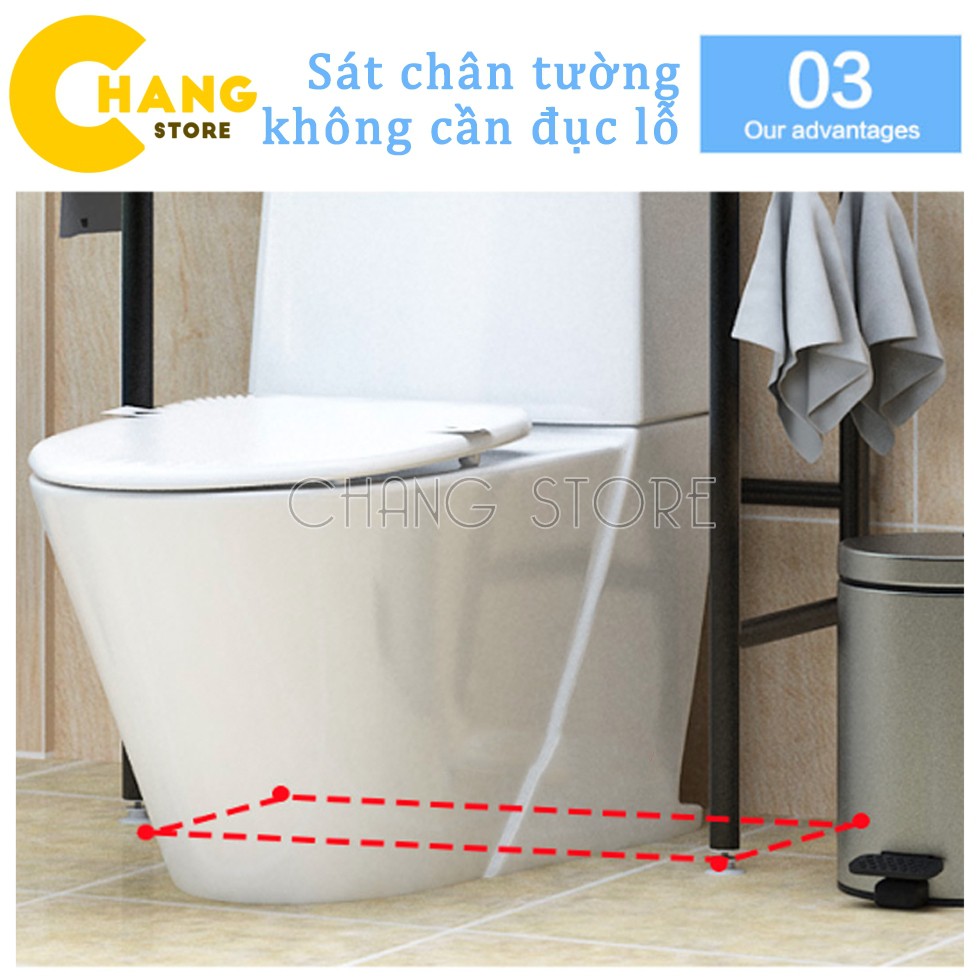 Kệ Để Đồ 3 Tầng Đa Năng Phía Trên Bồn Cầu Tiện Lợi