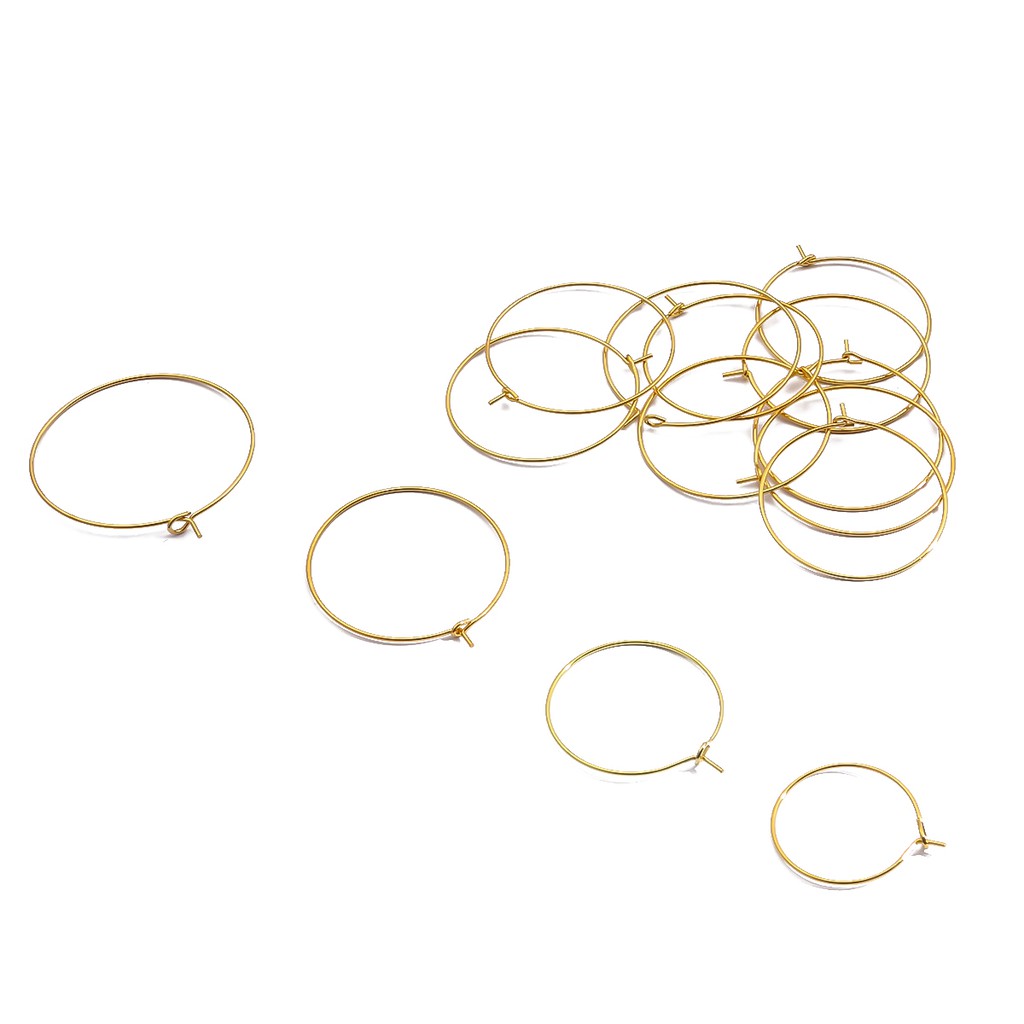 BEADIA Bộ 50 Khuyên Tai Xỏ Hạt Làm Trang Sức Thủ Công 20-35mm