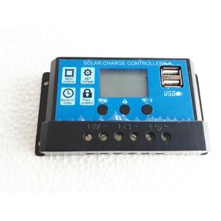 điều khiển sạc pin mặt trời pwm 10A lcd loại 3 nút chỉnh (solar charge controller)
