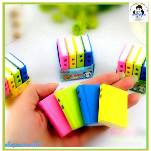 SỈ Tẩy bút chì hình quyển sach sạch, tẩy bút chì ngộ nghĩnh, tẩy sạch mực, không bị lem giấy