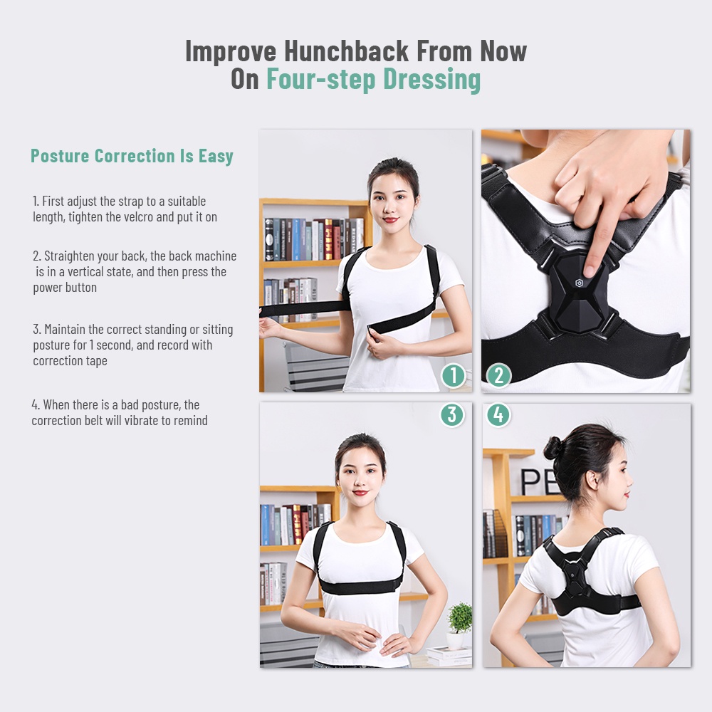 Đai chống gù lưng trẻ em, Đai đeo lưng chống gù Nhật Bản Medicare cho nam, nữ có báo rung