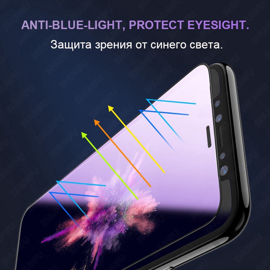 Kính Cường Lực Chống Ánh Sáng Xanh Cho Xiaomi Mi 9T 10T 11T 12T 11 Lite Poco F3 F4 M3 M4 X3 X4 X5 Pro 5G Redmi Note 7 8 10 10S 9 9S 11 11S 12 12S 9A 9C 10C