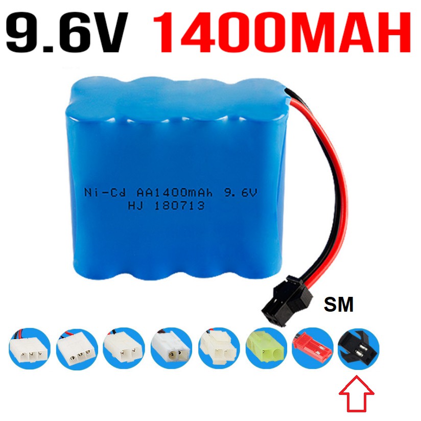 Pin sạc Ni-cd  9.6v 1400mah cho xe mô hình điều khiển