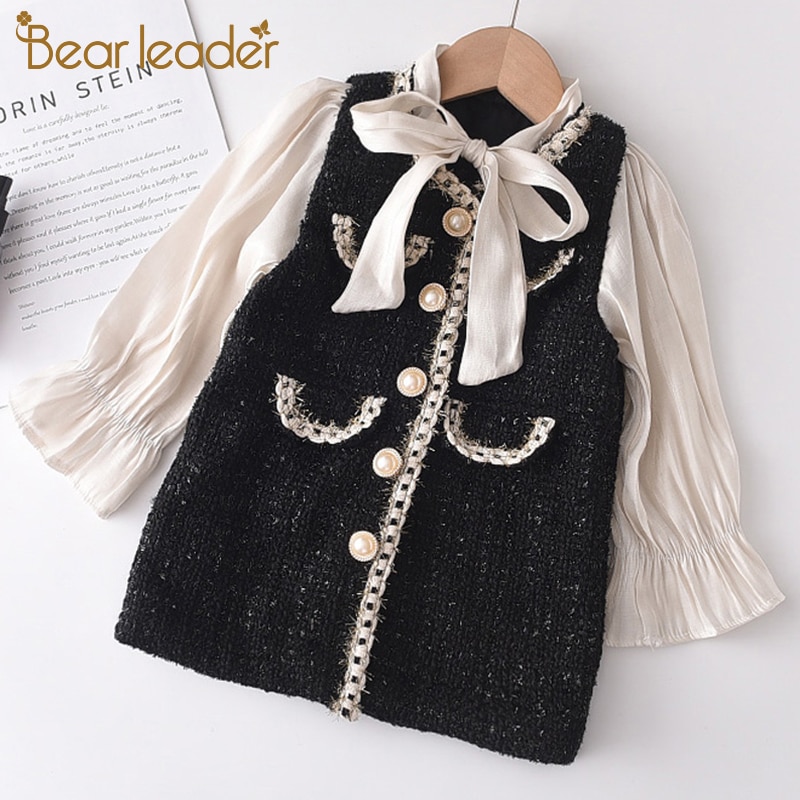 Đầm công chúa BEAR LEADER thắt nơ điệu đà xinh xắn dành cho bé gái