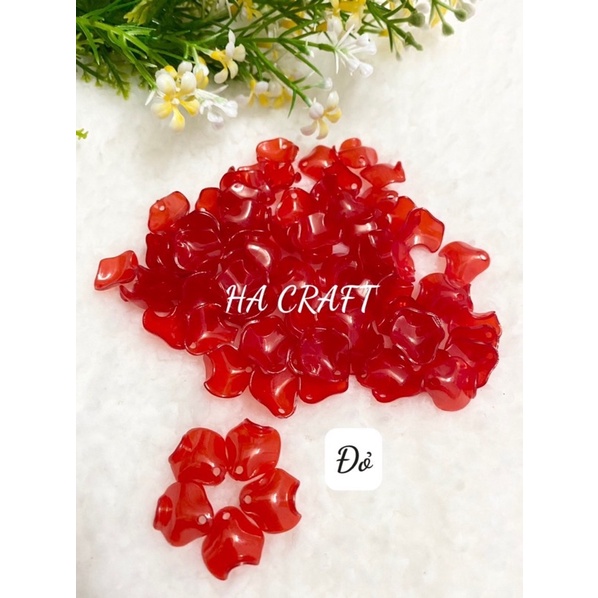 Cánh ốp cánh cong nhỏ, vật liệu làm hoa nhựa Handmade