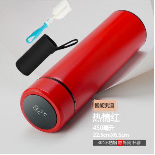 [ BAO GIÁ SHOPEE ] Bình Nước Giữ Nhiệt Đo Nhiệt Độ Lõi Inox 304 Cao Cấp Hàng Dày Dặn 500ml Nước