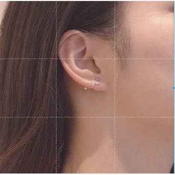 Bông tai S925 xỏ hoặc kẹp đeo được nhiều cách
